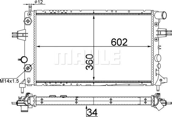 MAHLE CR 229 001S - Радіатор, охолодження двигуна autozip.com.ua