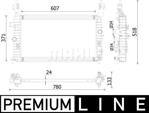 MAHLE CR 2229 000P - Радіатор, охолодження двигуна autozip.com.ua