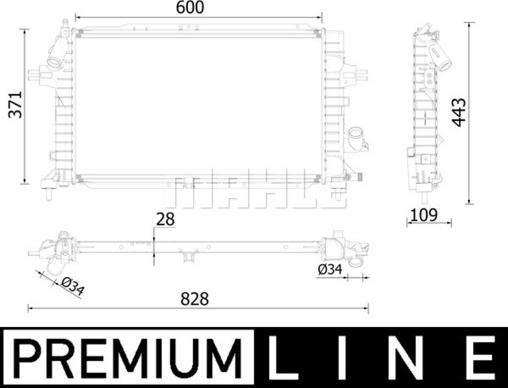 MAHLE CR 2228 000P - Радіатор, охолодження двигуна autozip.com.ua