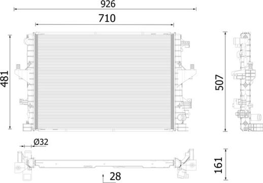 MAHLE CR 2746 000P - Радіатор, охолодження двигуна autozip.com.ua