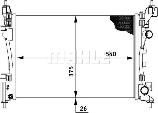 MAHLE CR 774 000S - Радіатор, охолодження двигуна autozip.com.ua