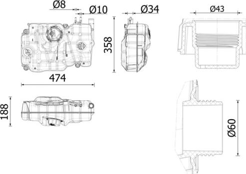 MAHLE CRT 270 000S - Компенсаційний бак, охолоджуюча рідина autozip.com.ua