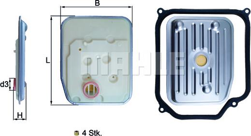 MAHLE HX 147KIT1 - Гідрофільтри, автоматична коробка передач autozip.com.ua
