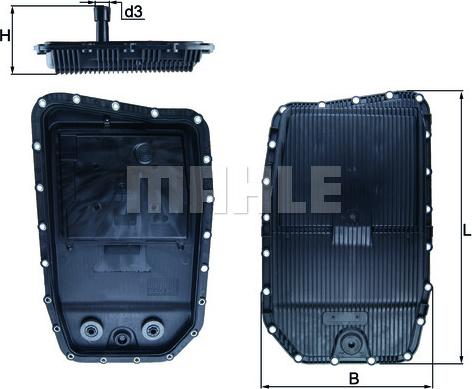 MAHLE HX 152 - Масляний піддон, автоматична коробка передач autozip.com.ua