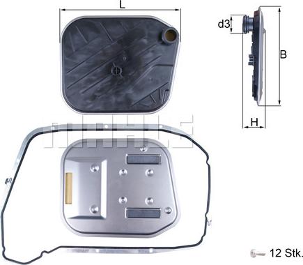 MAHLE HX 189 KIT - Гідрофільтри, автоматична коробка передач autozip.com.ua