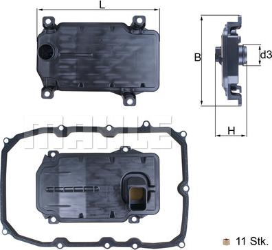 MAHLE HX 187 KIT - Гідрофільтри, автоматична коробка передач autozip.com.ua