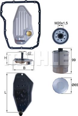 MAHLE HX 276 KIT - Гідрофільтри, автоматична коробка передач autozip.com.ua