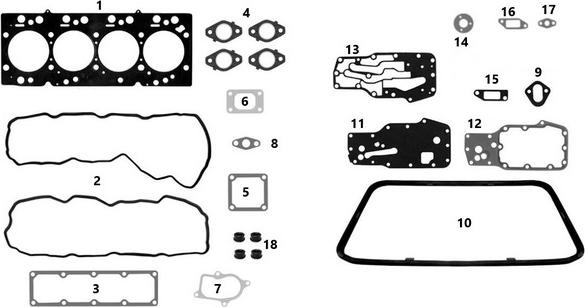 MAHLE JM0211020/4 - Комплект прокладок, двигун autozip.com.ua