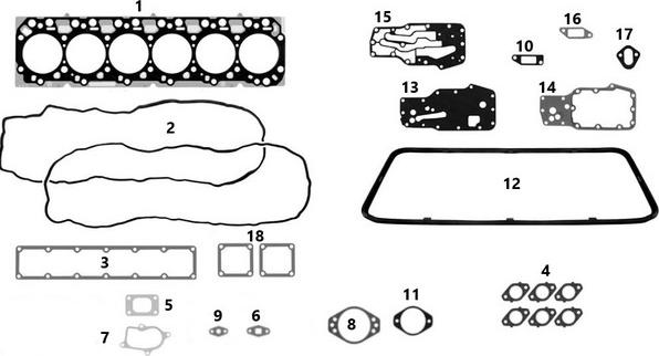 MAHLE JM0211020/6 - Комплект прокладок, двигун autozip.com.ua