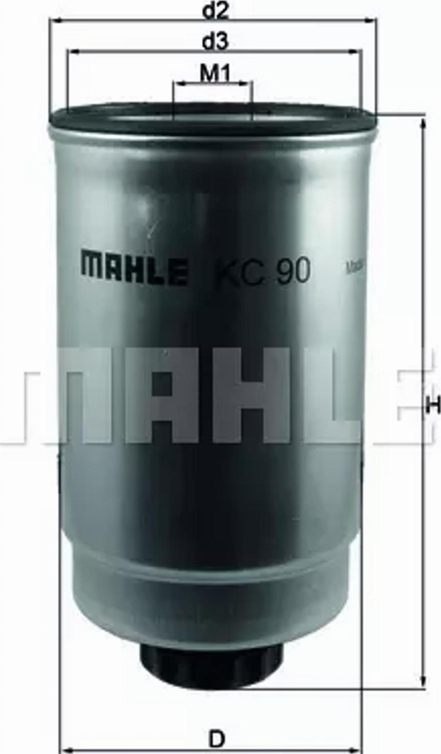 MAHLE KC 90 - Паливний фільтр autozip.com.ua