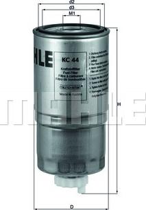 MAHLE KC 44 - Паливний фільтр autozip.com.ua