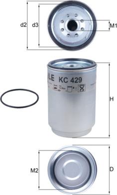 MAHLE KC 429D - Паливний фільтр autozip.com.ua