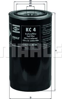 MAHLE KC 4 - Паливний фільтр autozip.com.ua