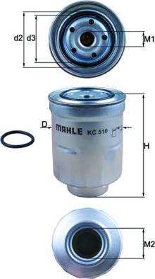 MAHLE KC 510D - Паливний фільтр autozip.com.ua