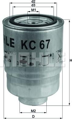 MAHLE KC 67 - Паливний фільтр autozip.com.ua