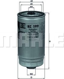MAHLE KC 199 - Паливний фільтр autozip.com.ua
