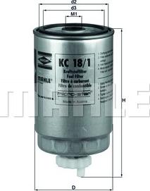 MAHLE KC 18/1 - Паливний фільтр autozip.com.ua