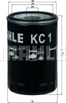 MAHLE KC 1 - Паливний фільтр autozip.com.ua
