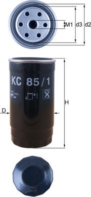 MAHLE KC 85/1 - Паливний фільтр autozip.com.ua