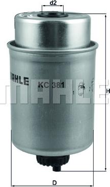 MAHLE KC 381 - Паливний фільтр autozip.com.ua