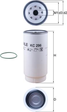 MAHLE KC 296D - Паливний фільтр autozip.com.ua