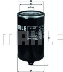 MAHLE KC 297 - Паливний фільтр autozip.com.ua