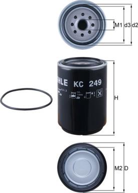 MAHLE KC 249D - Паливний фільтр autozip.com.ua