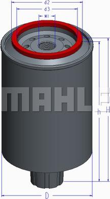 MAHLE KC 201 - Паливний фільтр autozip.com.ua