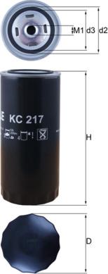 MAHLE KC 217 - Паливний фільтр autozip.com.ua
