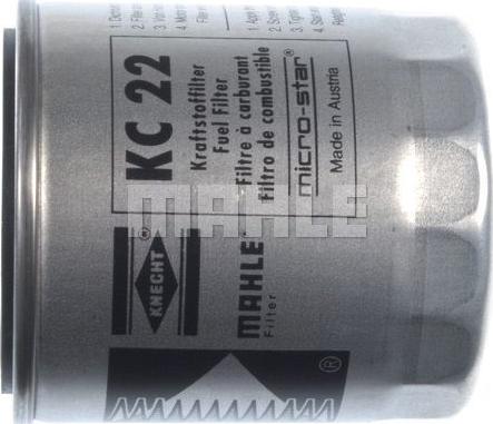 MAHLE KC 22 - Паливний фільтр autozip.com.ua
