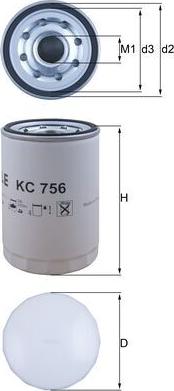 MAHLE KC 756 - Паливний фільтр autozip.com.ua