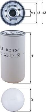 MAHLE KC 757 - Паливний фільтр autozip.com.ua