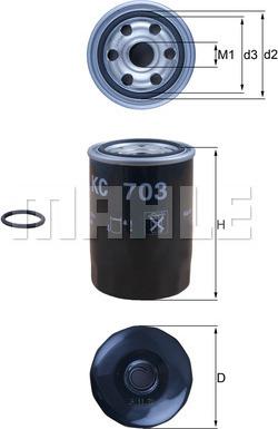MAHLE KC 703D - Паливний фільтр autozip.com.ua