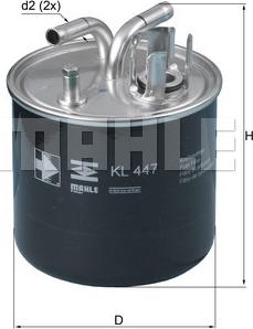 MAHLE KL 447 - Паливний фільтр autozip.com.ua
