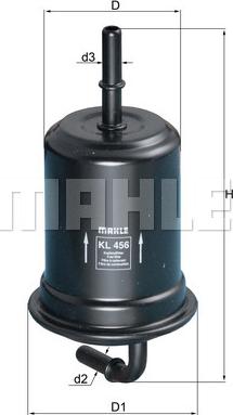 MAHLE KL 456 - Паливний фільтр autozip.com.ua