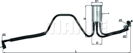 MAHLE KL 544 - Паливний фільтр autozip.com.ua