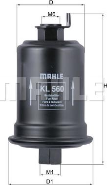 MAHLE KL 560 - Паливний фільтр autozip.com.ua