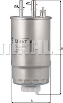 MAHLE KL 567 - Паливний фільтр autozip.com.ua