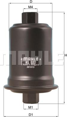 MAHLE KL 522 - Паливний фільтр autozip.com.ua