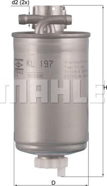 MAHLE KL 197 - Паливний фільтр autozip.com.ua