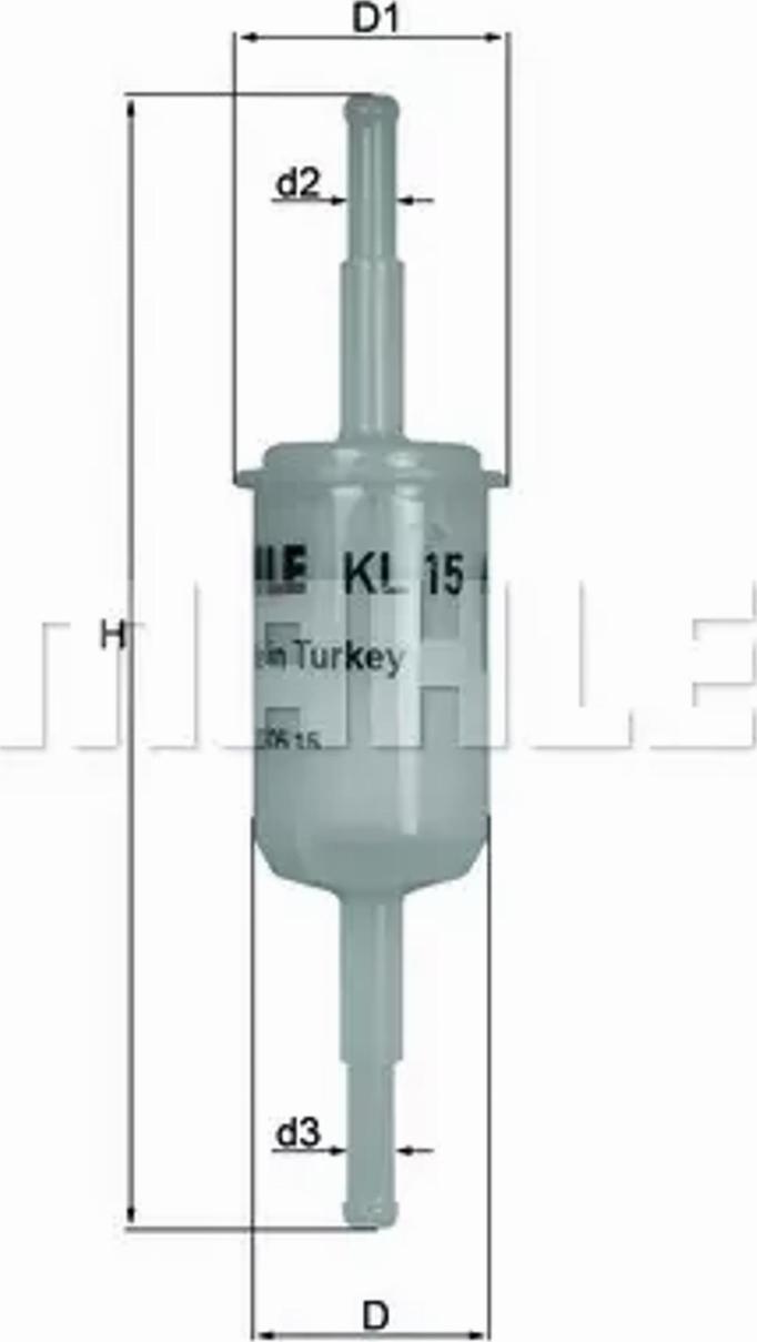 MAHLE KL 15 OF - Паливний фільтр autozip.com.ua