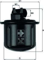 MAHLE KL 108 - Паливний фільтр autozip.com.ua