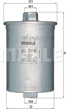 MAHLE KL 204 - Паливний фільтр autozip.com.ua