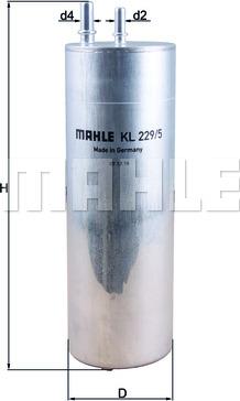 MAHLE KL 229/5 - Паливний фільтр autozip.com.ua