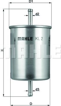 MAHLE KL 2 - Паливний фільтр autozip.com.ua