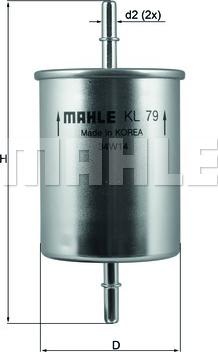 MAHLE KL 79 - Паливний фільтр autozip.com.ua