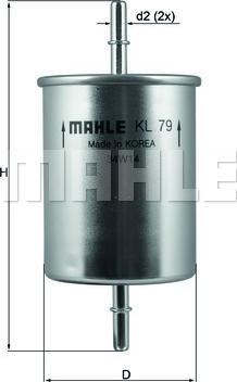 MAHLE KL 79 - Фільтр палив. AUDI. VW. SKODA вир-во Knecht-Mahle autozip.com.ua