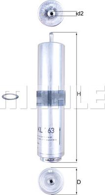 MAHLE KL 763D - Паливний фільтр autozip.com.ua