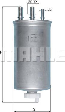 MAHLE KL 781 - Паливний фільтр autozip.com.ua