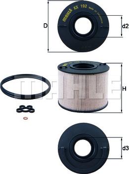 MAHLE KX 192D - Паливний фільтр autozip.com.ua
